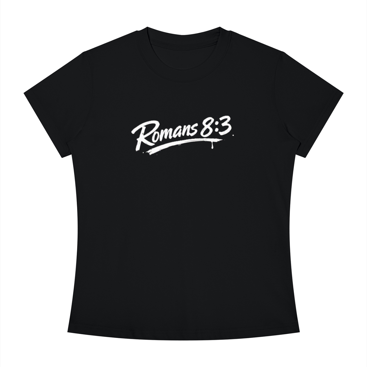 Romans 8:3 Women's Slim Fit Crewneck T-Shirt