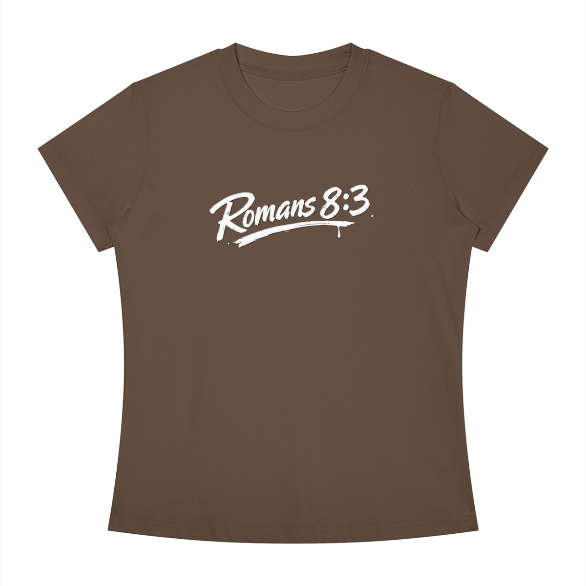 Romans 8:3 Women's Slim Fit Crewneck T-Shirt